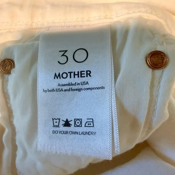 MOTHER Wide-Leg White Jeans - Picture 4 of 4